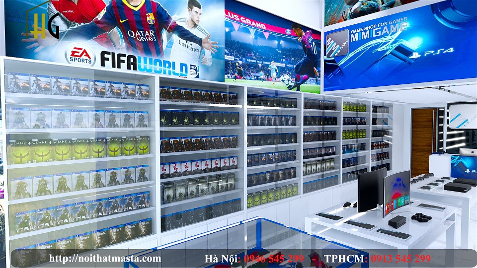 thiết kế quán game